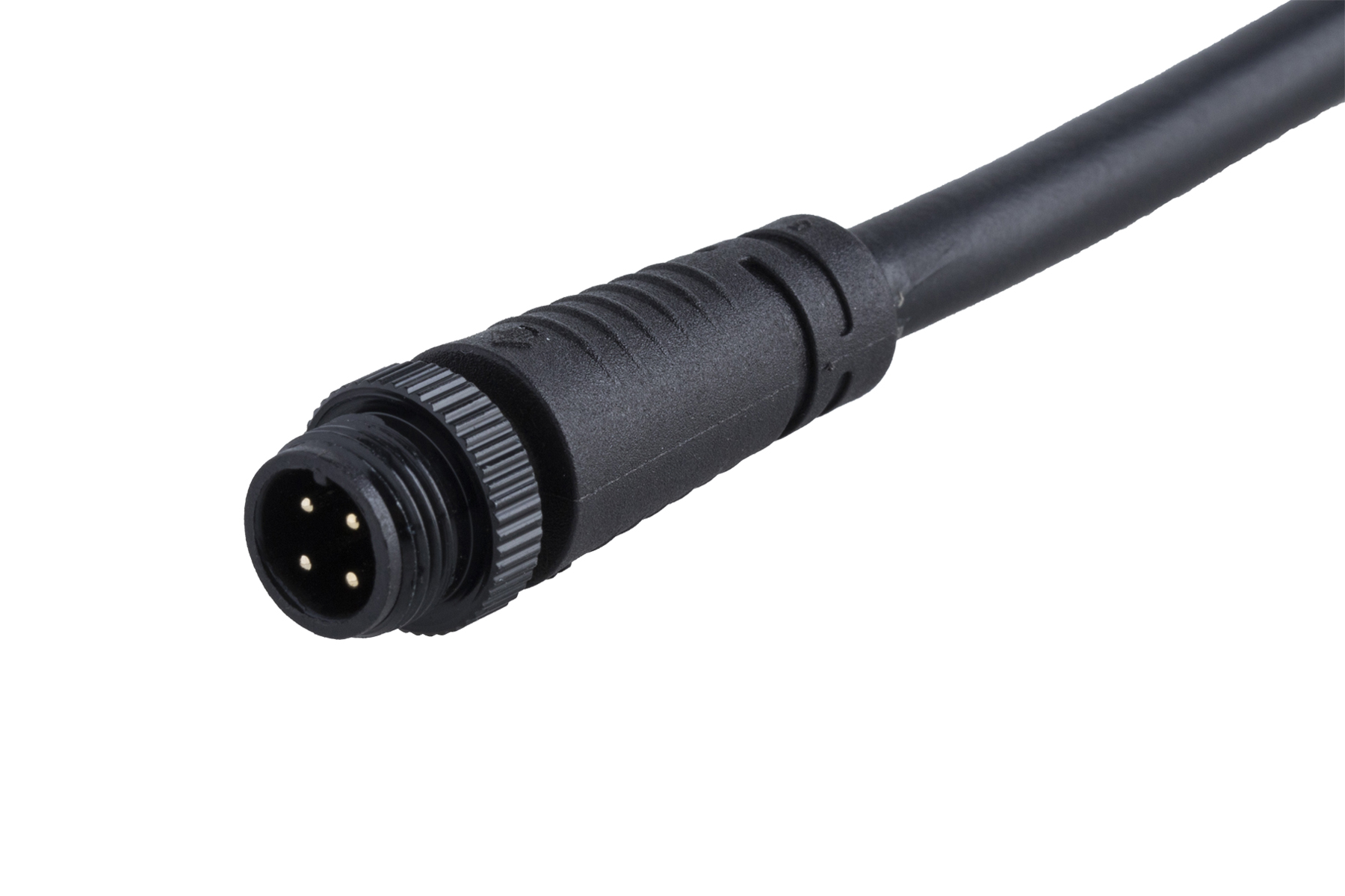 M12插针端连接器2~8芯(金属螺帽)